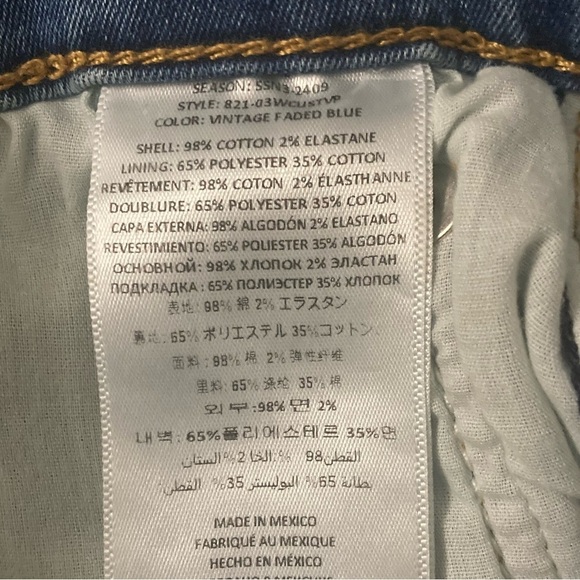 ReDone 70’s Stove Pipe Denim Jeans NWT Straight Leg Vintage Faded Blue Size 26 - Picture 8 of 11